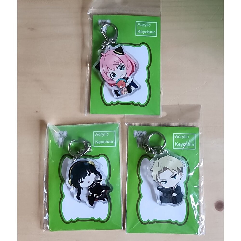 Fan Art Spy X Family Acrylic Keychain‎ Set Of 3  Anya Yor & Loid